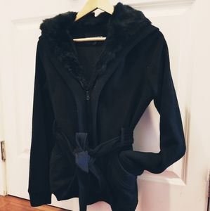 Emporio Armani Hooded Black Jacket